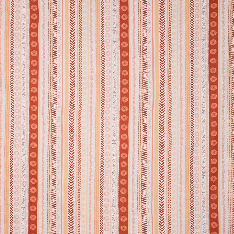 Florelle Strips Cotton Bedsheet (Orange) - 144 TC media 4