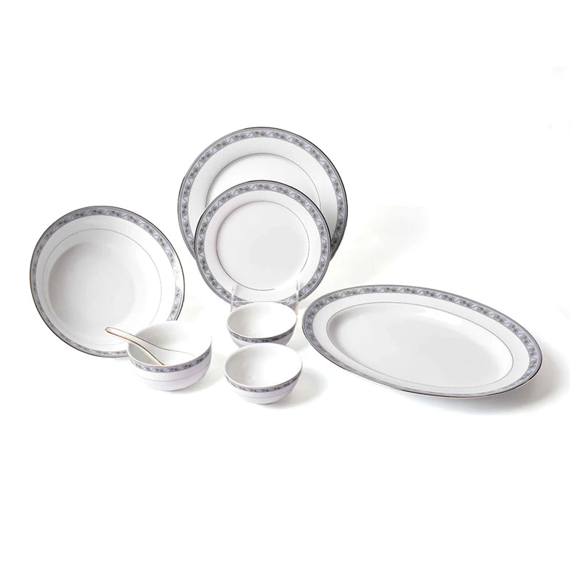Mariella 24k Gold Brushed Porcelain Dinner Set - 33 Piece Set media 12