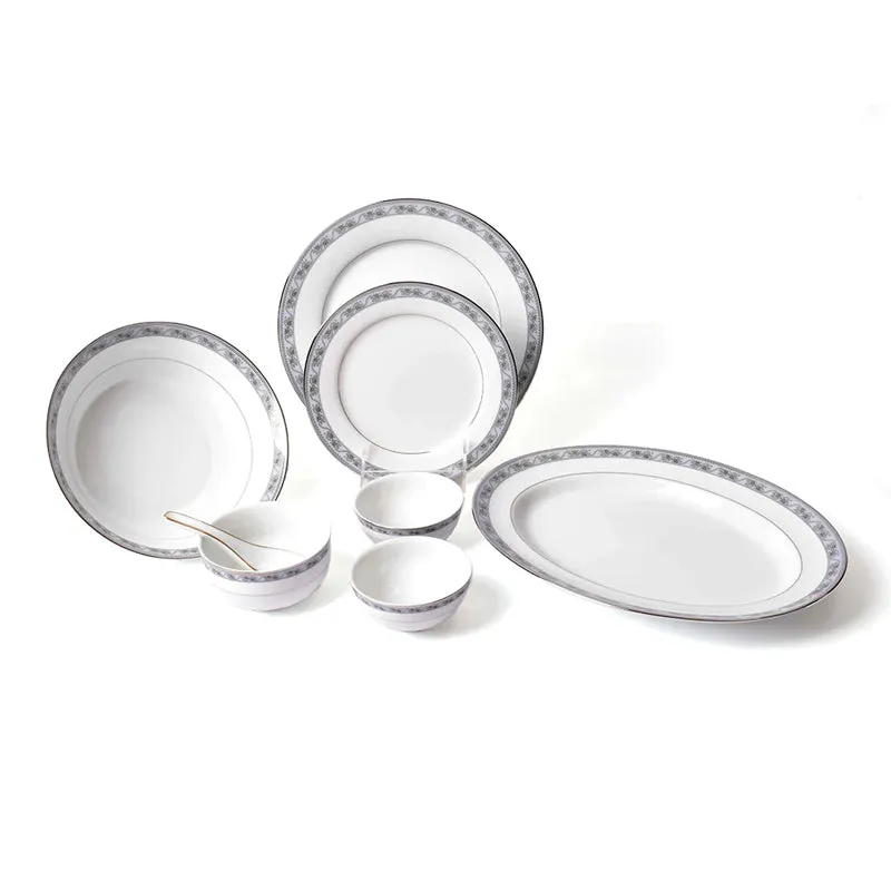 Mariella 24k Gold Brushed Porcelain Dinner Set - 33 Piece Set media 12