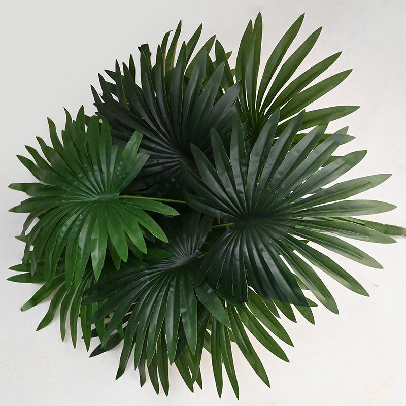 Faux Everlasting Fan Palm With Black Plastic Pot - 58 cm media 4