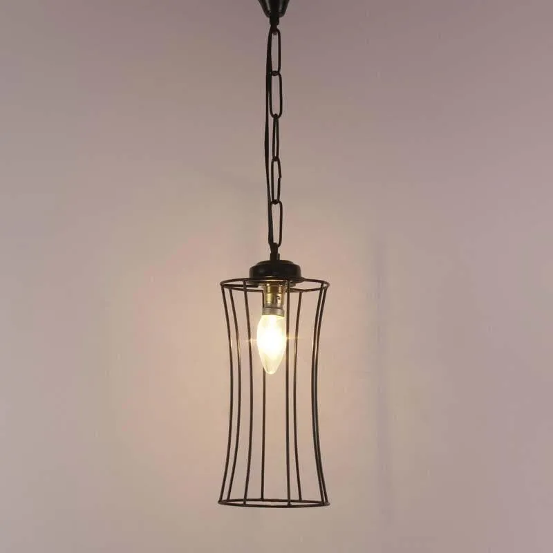 Curved Bottle Metal Ceiling Lamp media 4