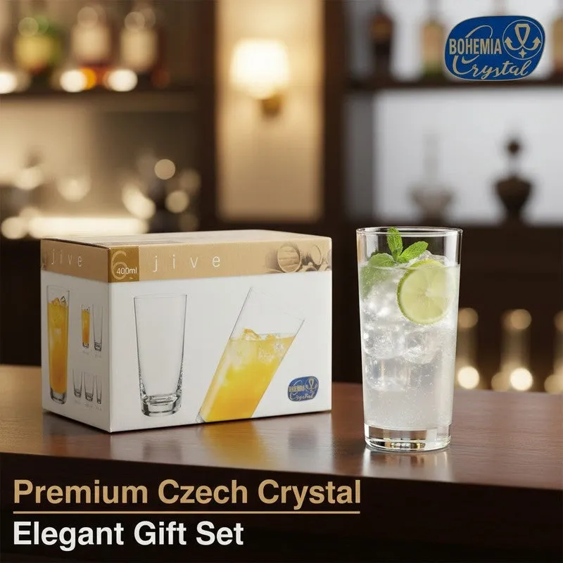 Tapering Bohemia Crystal Collins Glass (400ml) - Set of Six media 8