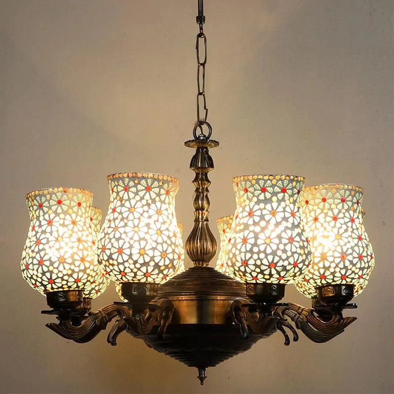 Dinara Vilona Mosaic Golden Antique Ceiling Lamp media 3