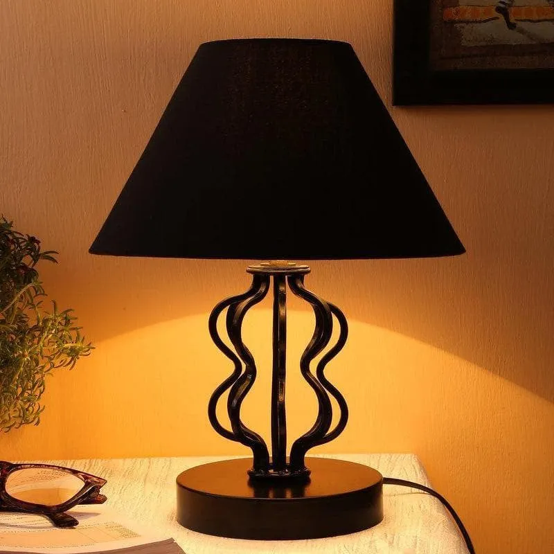 Iggly Wiggly Fabric Table Lamp - Black media 1