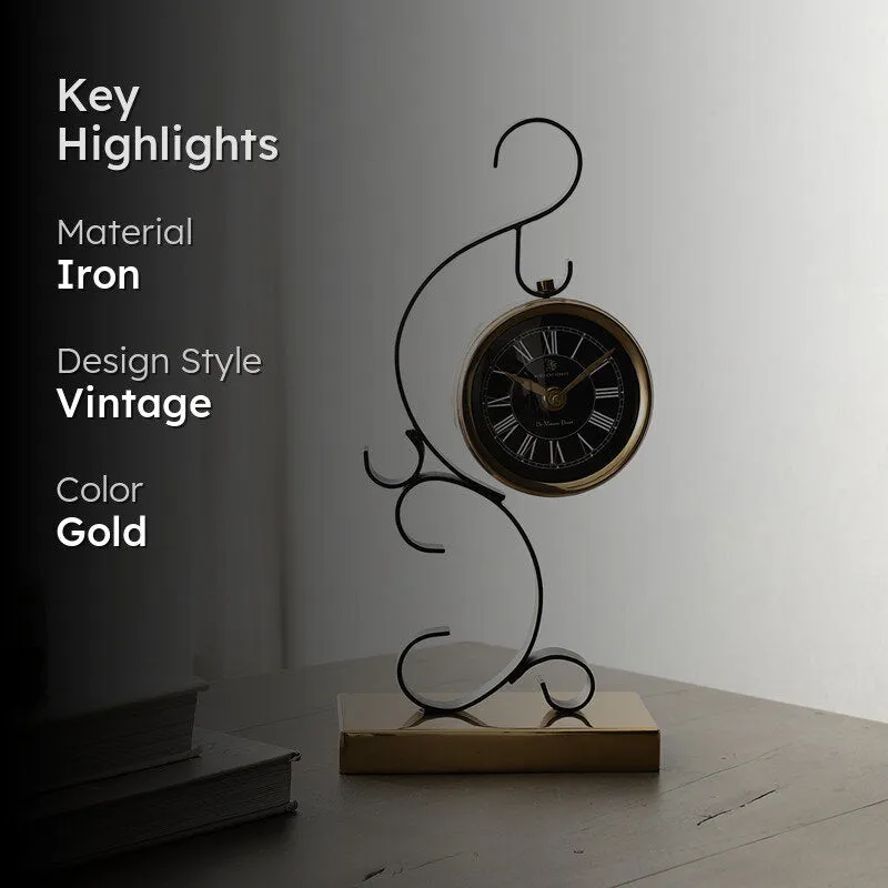 Miami Table Clock - Gold media 2