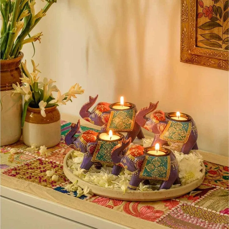 HaloForge Tea Light Candle Holder - Set Of Four media 3