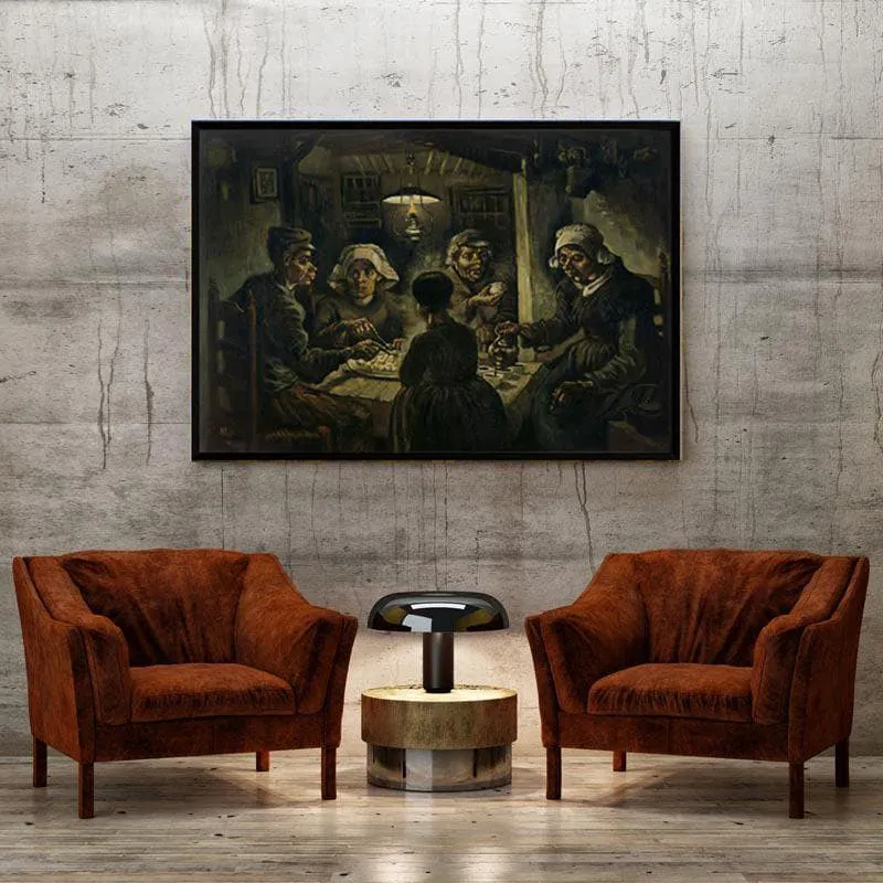 The Potato Eaters By Vincent Van Gogh - Black Frame media 4