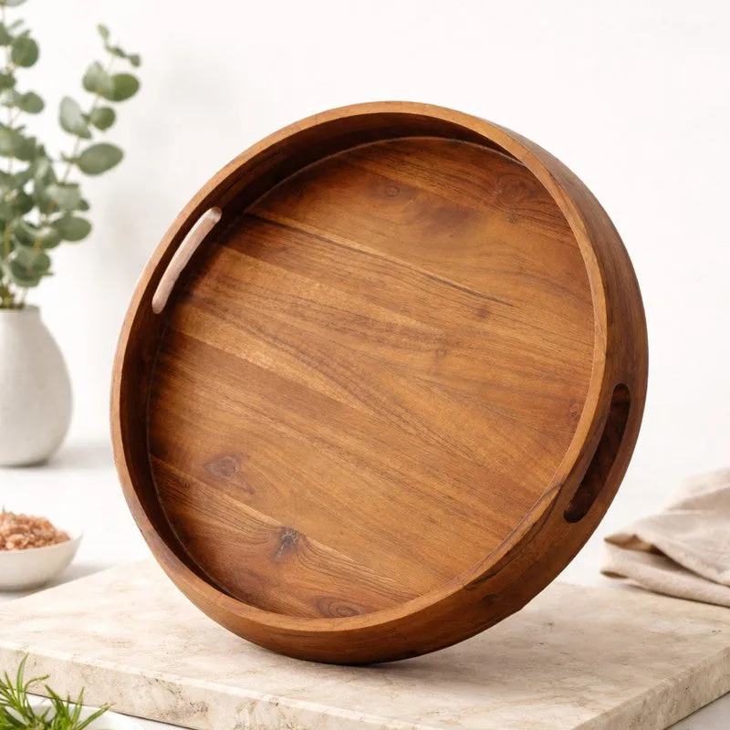 ServeCircle Acacia Wood Serving Tray media 1