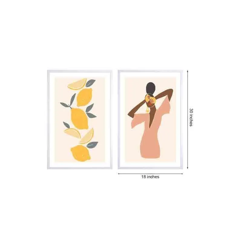 Life's Lemons Poly Canvas Wall Art - Set Of Two media 6