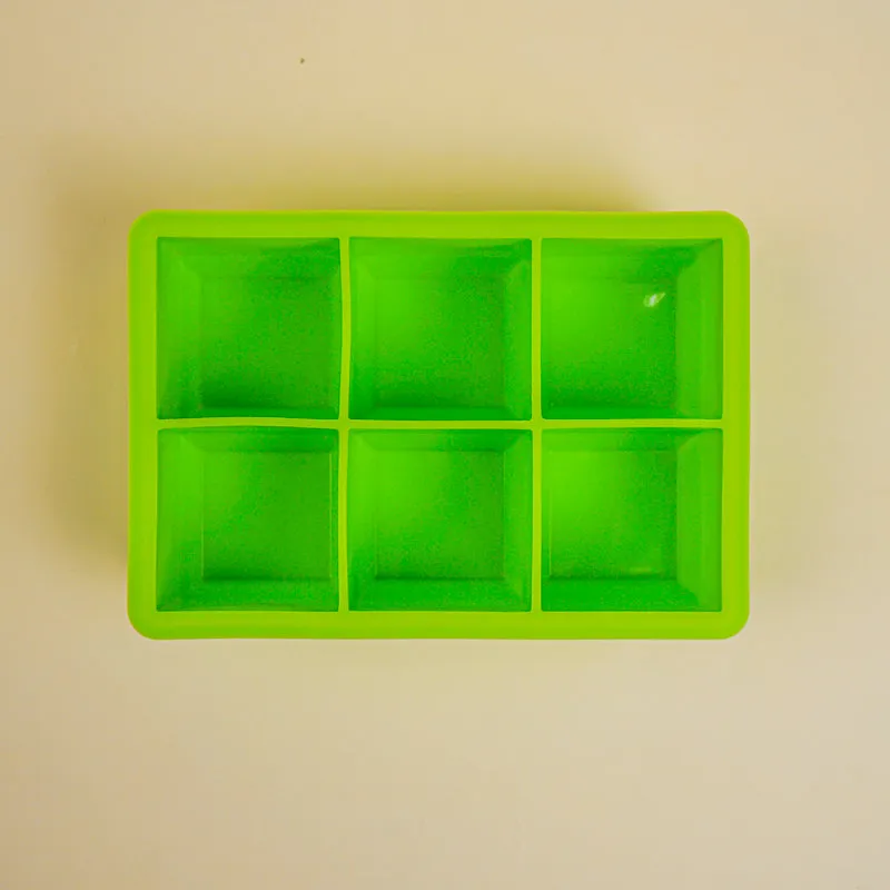Geometric Silicone 6-Cube Ice Mould - Green media 3