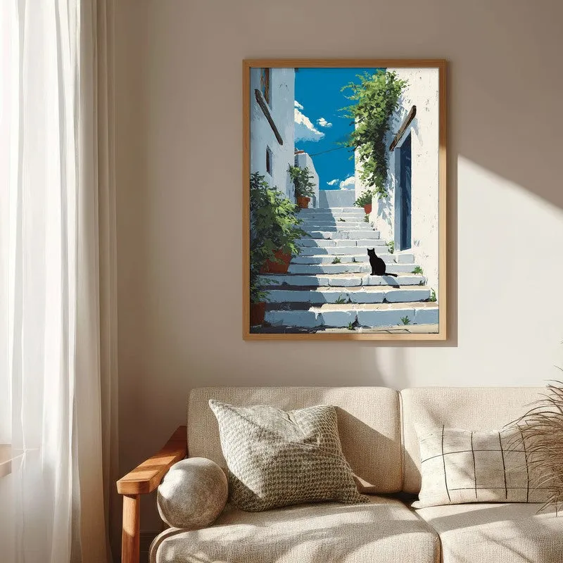 Secret Passage Canvas Wall Painting - Brown Frame media 6