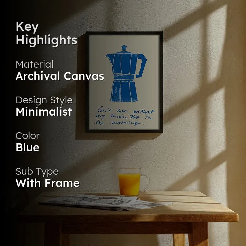CaffeineKettle Archival Canvas Wall Art - Black media 2