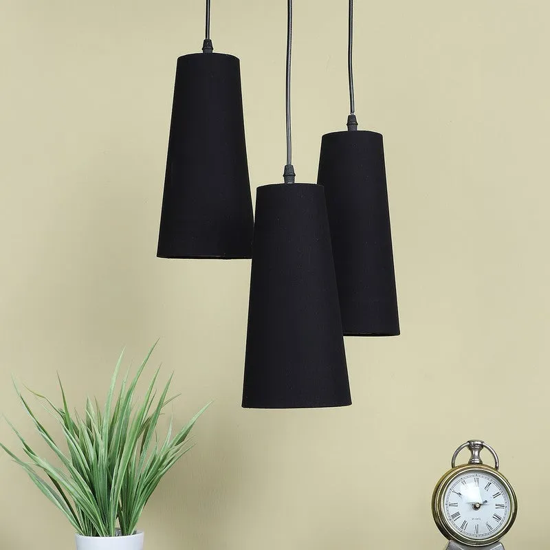 Nordic Neutral Triple Metal Ceiling Lamp - Black media 3