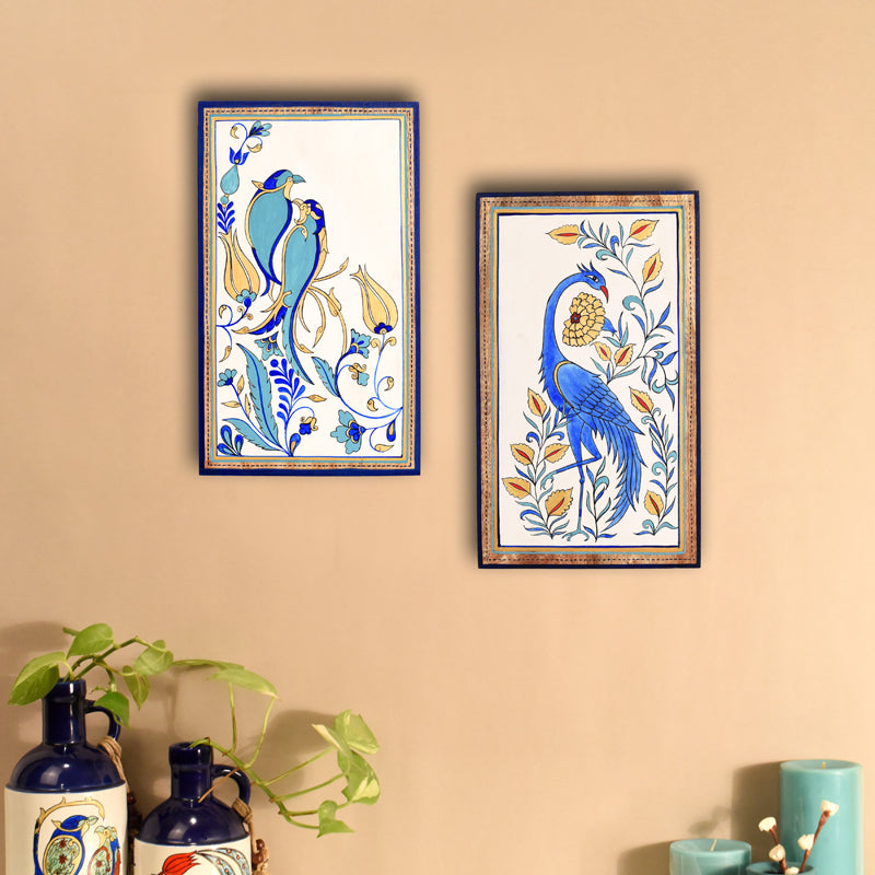 Eden Birds Wall Art With Frame - Set Of Two