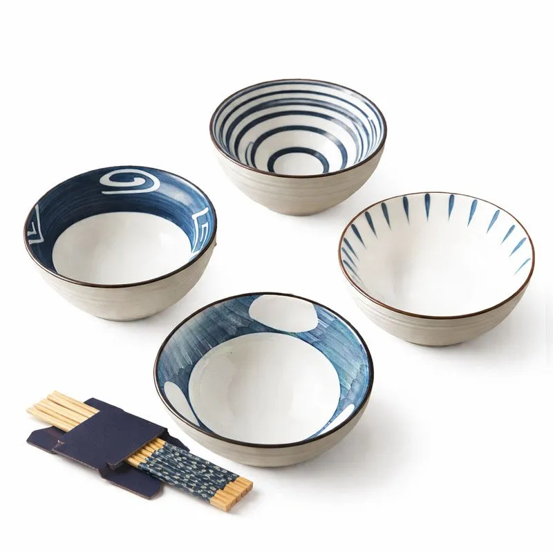 Rioware Elegant Bite Ceramic Snack Bowls (250 mL Each) - Set of Four media 3