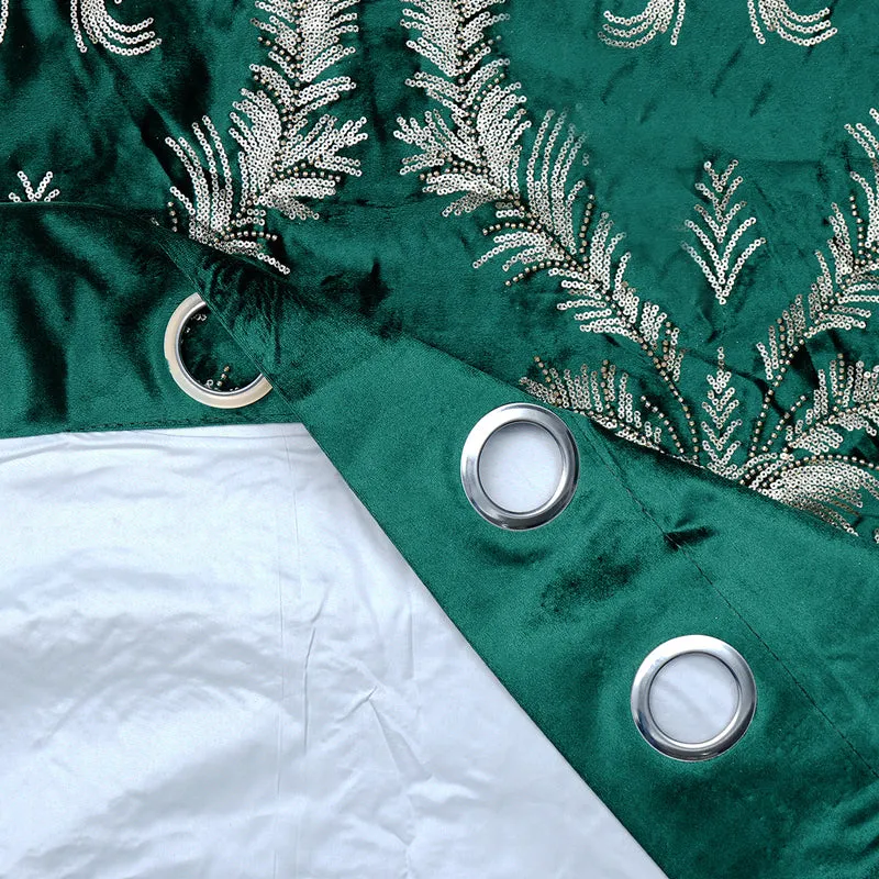 Forest Green Elegance Curtain - Set Of Two media 5