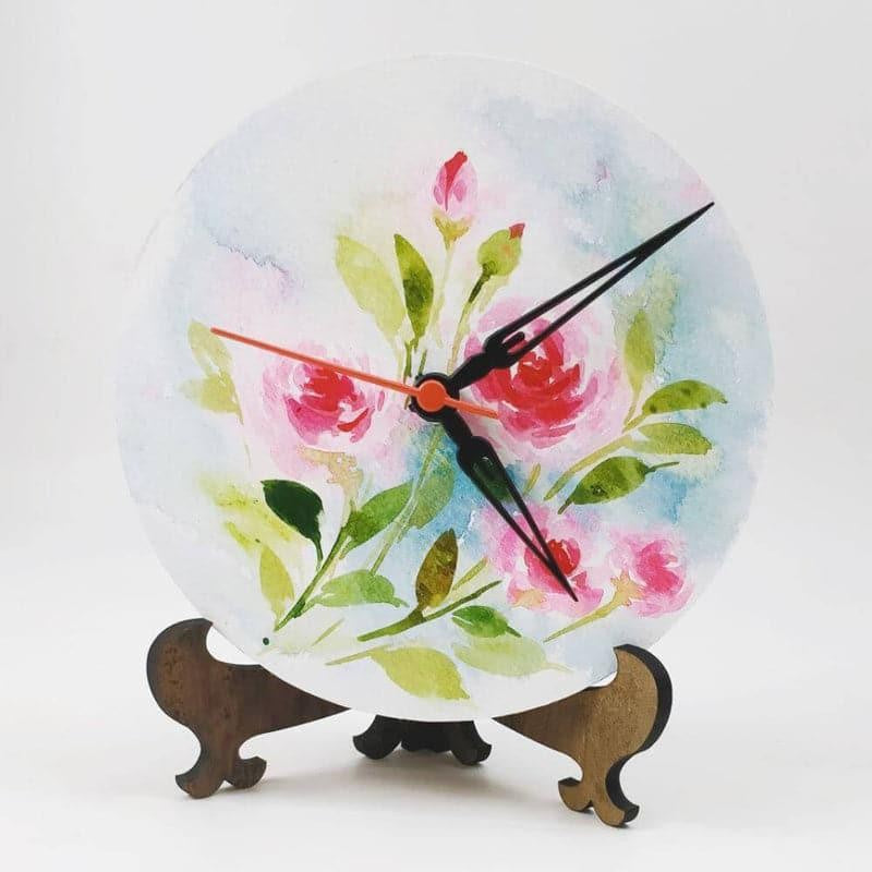 Parcha Blossom Handpainted Table Clock media 3