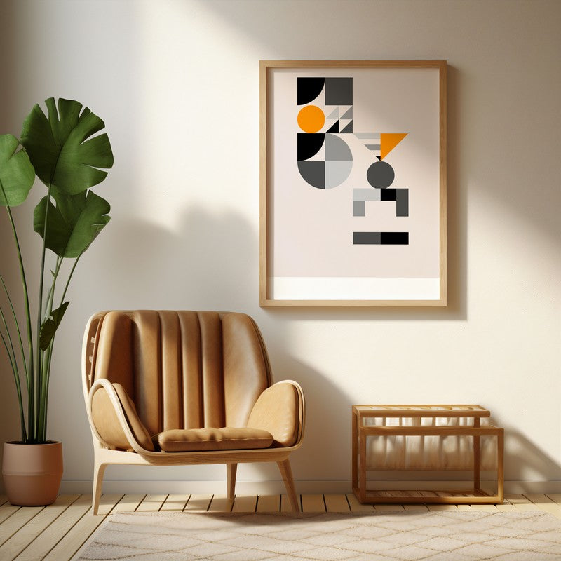 Sublime Patterns Archival Canvas Wall Art - Natural Brown Frame