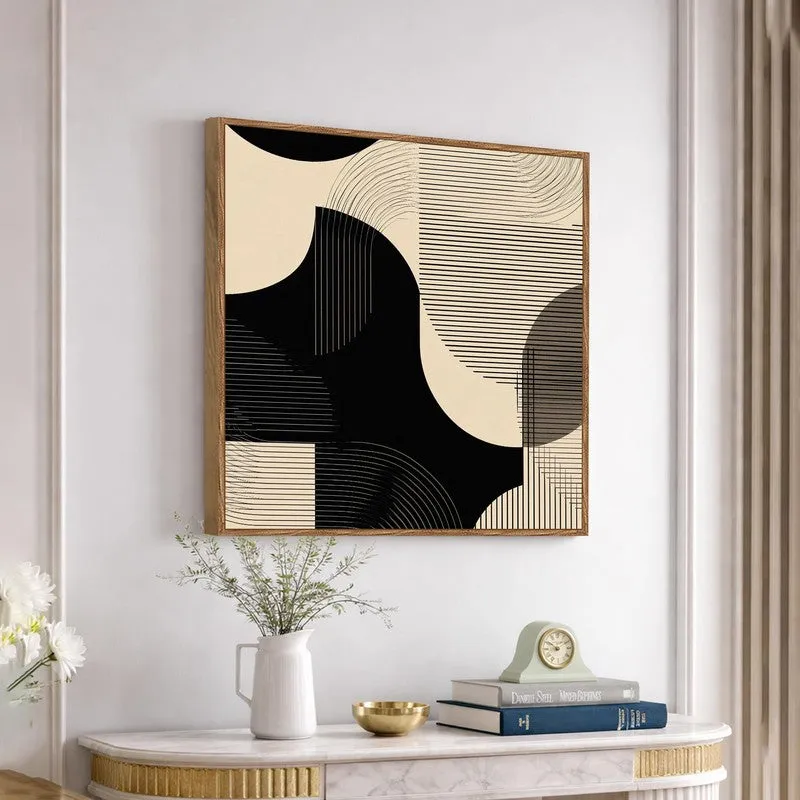 Linear Fusion Canvas Wall Art With Frame media 5