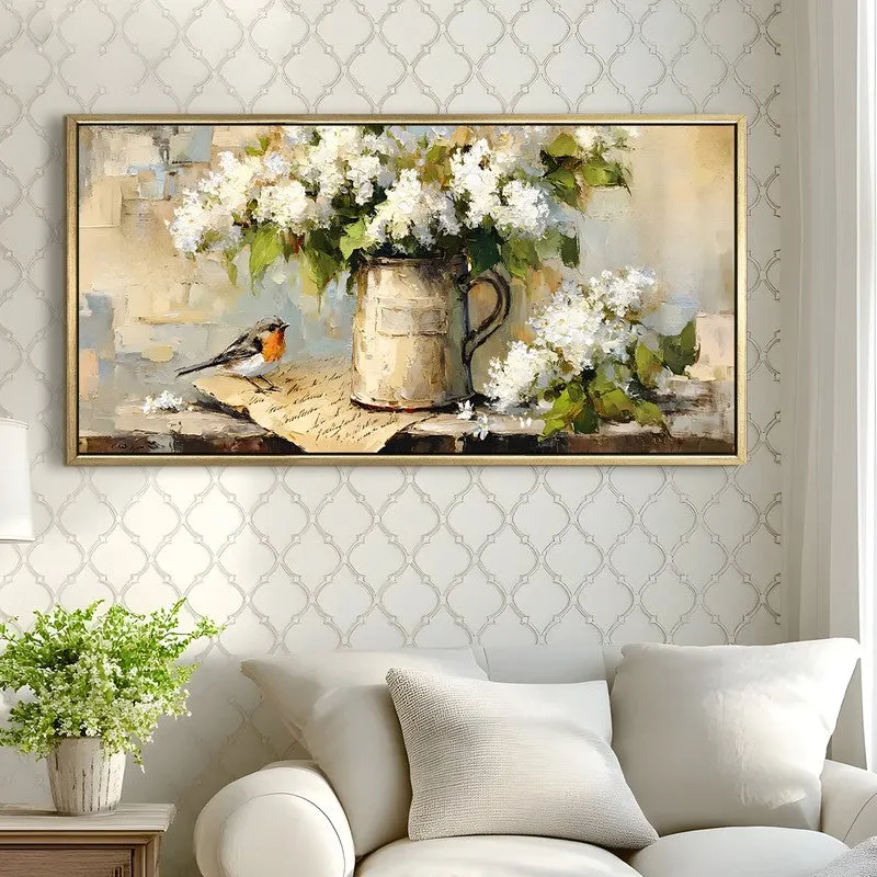 Bouquet Canvas Wall Painting With Frame media 4