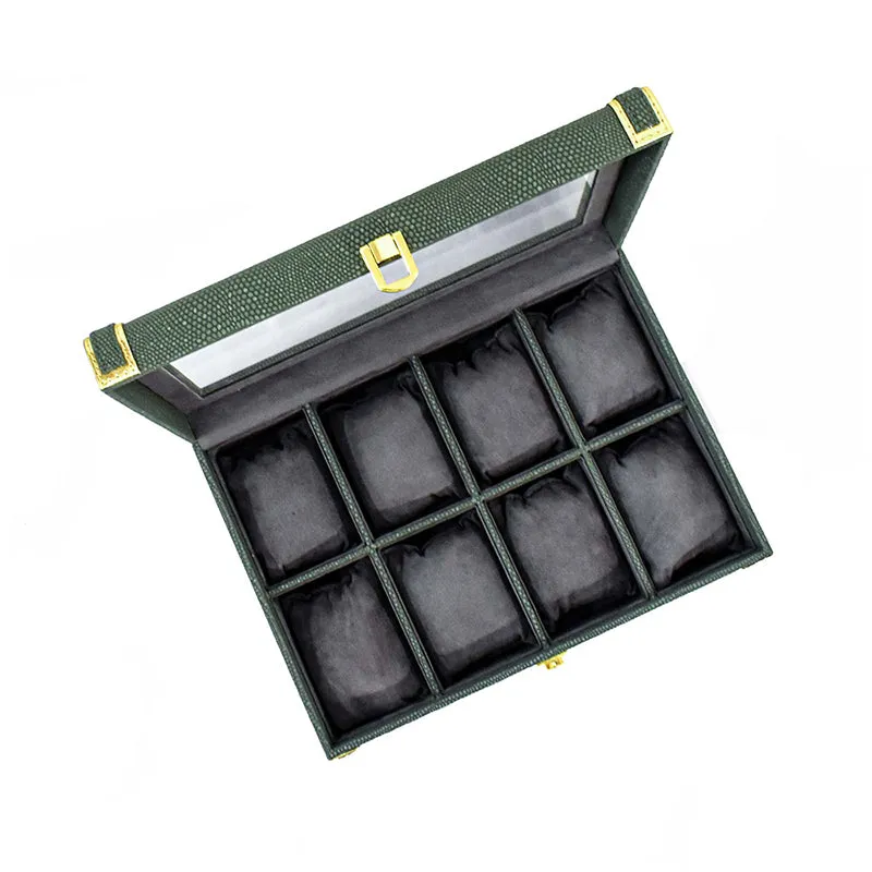Tisquo II Faux Leather Watch Organizer - Olive Green media 5