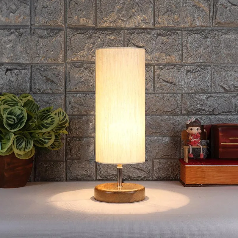 Hisha Wooden Table Lamp - White media 1