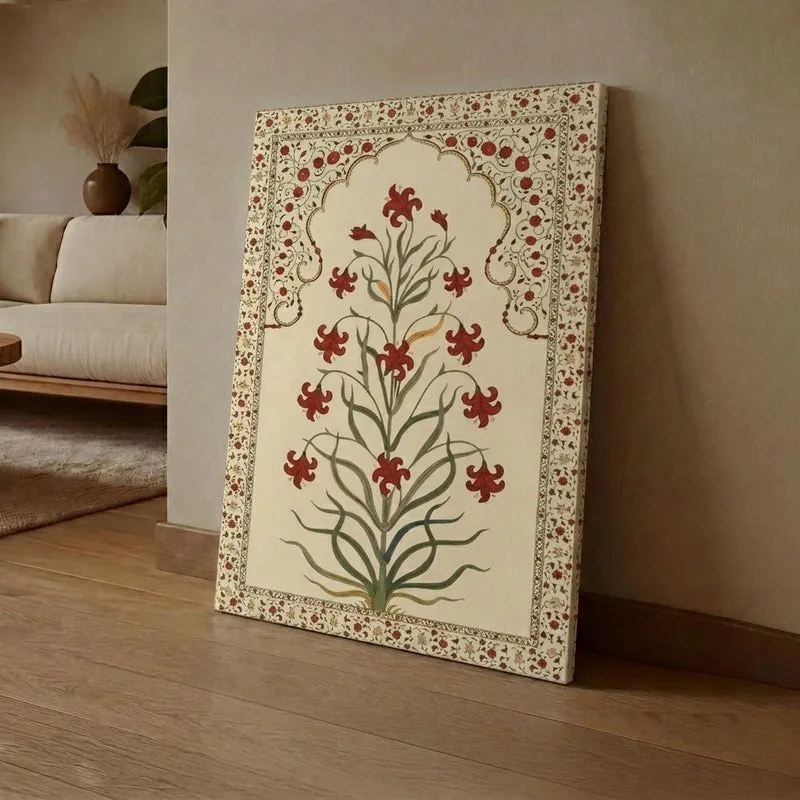 Festive Ethnic Flora Canvas Wall Art media 1