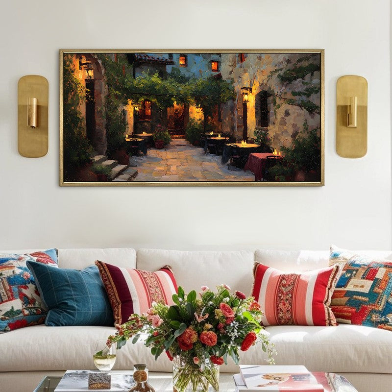 GoldenHush Canvas Wall Painting With Frame