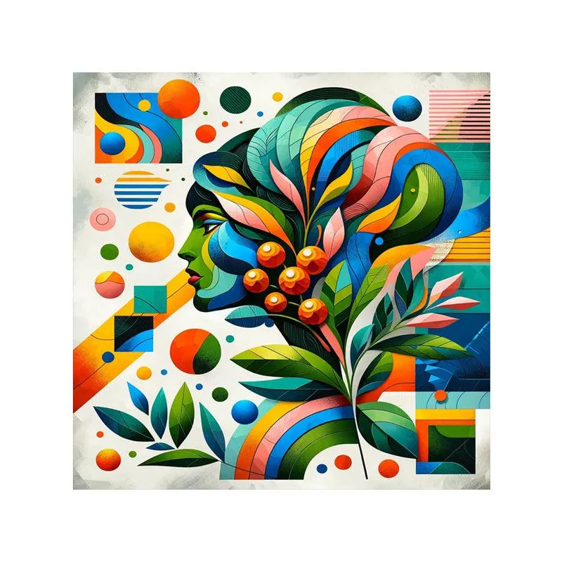 Geometrics in Bloom Wall Painting media 4