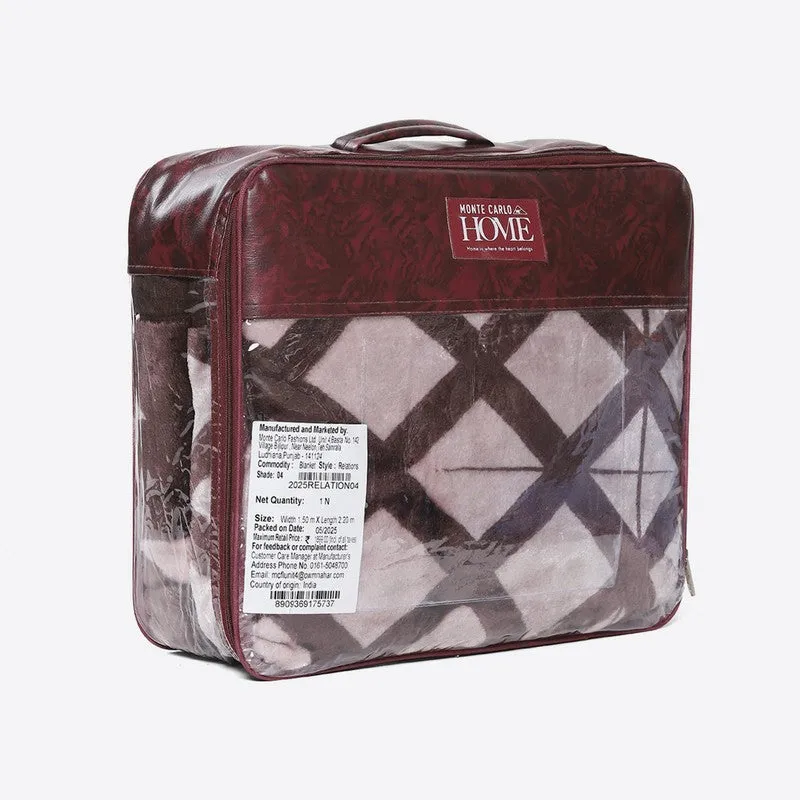 Monte Carlo Midnight Blossom Blanket (Black,Red)- 540 GSM media 7