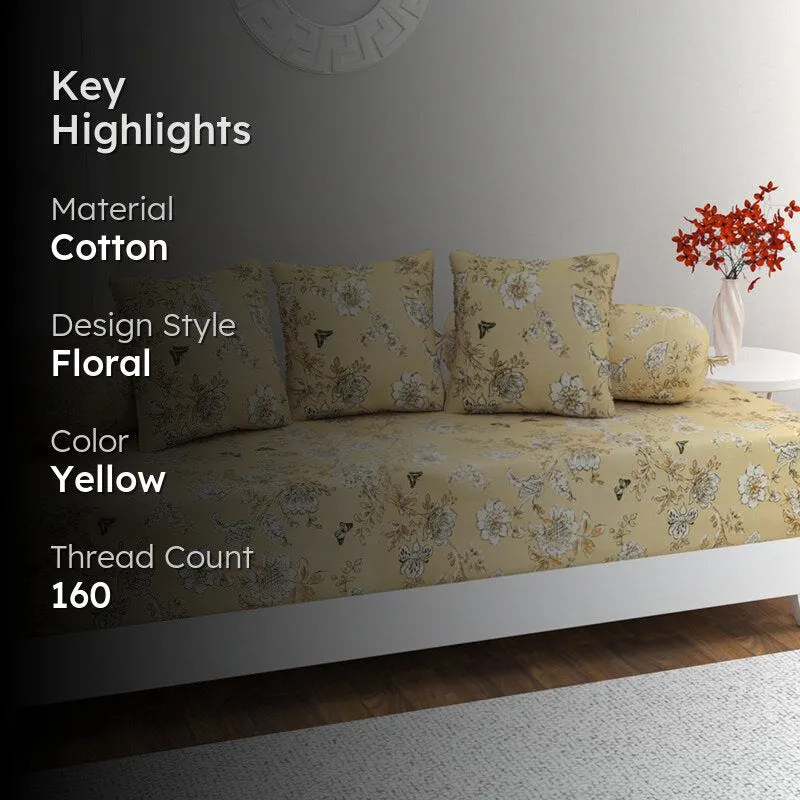 Eden Estate Floral Cotton Diwan Set media 2
