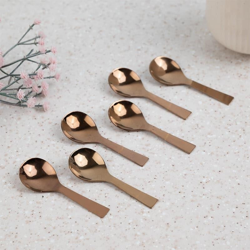 Umava Premium Gold Stainless Steel Masala Spoon Set of 6 image 3