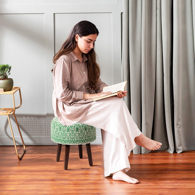 Dona Cotton Ottoman - Green media 3