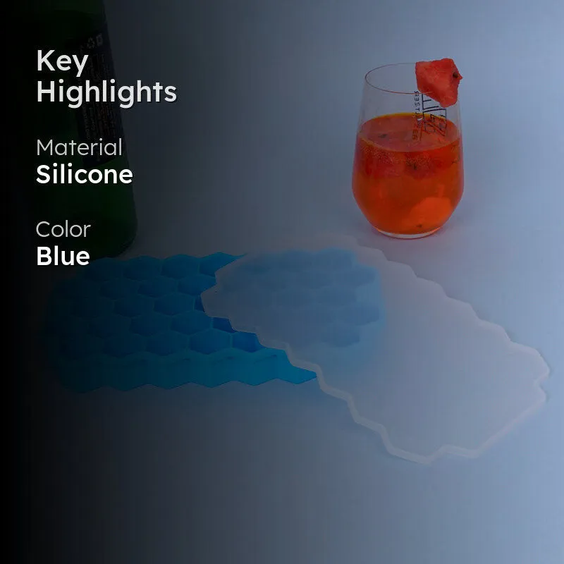 Grid Silicone 37-Cube Ice Mould - Blue media 2