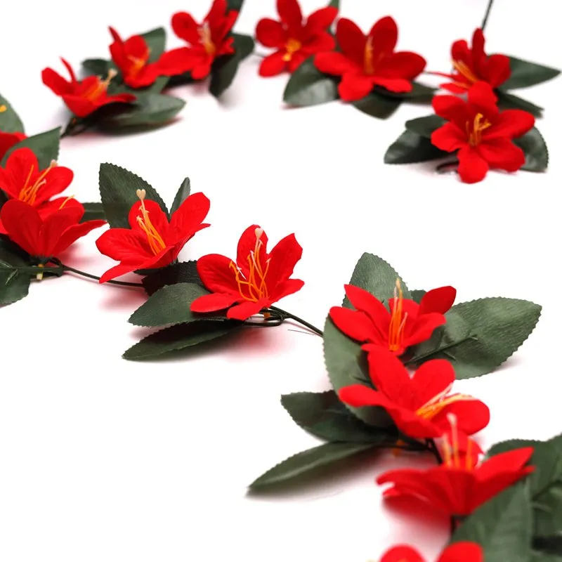 Fiora Artificial Lily Creeper (Red) Set of Five media 6