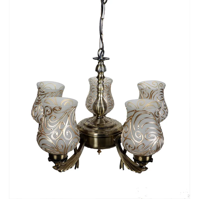 Dila Vistara Mosaic Golden Antique Ceiling Lamp media 3
