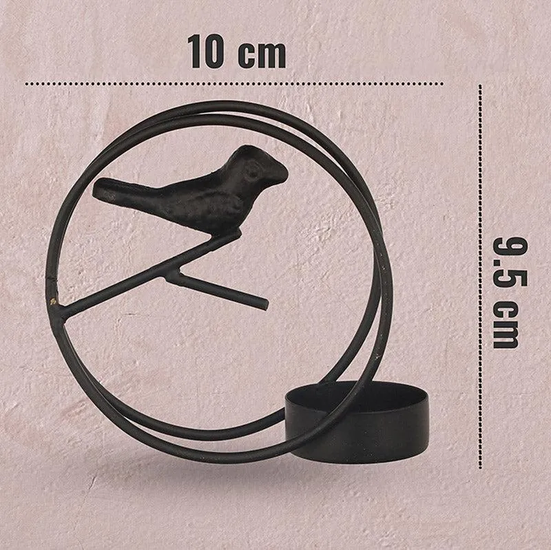 Alaiza Chirp Tealight Candle Holder (Black) - Set Of Four media 7