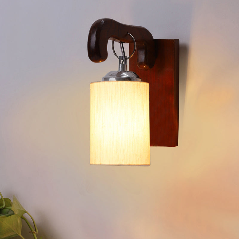 Klarion Wooden Wall Lamp - White
