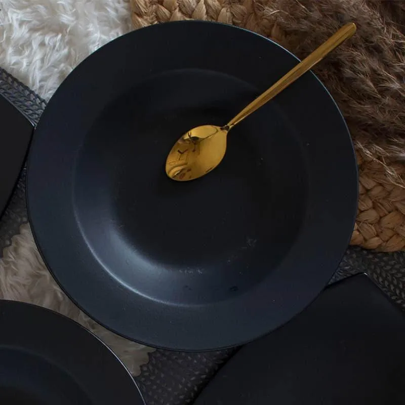 Rubeena Black Pasta Plate - Set Of Two media 3