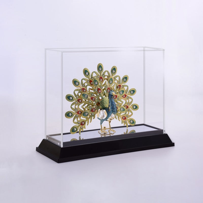 Regal Peacock 24K Gold Plated Mild Steel Showpiece media 3