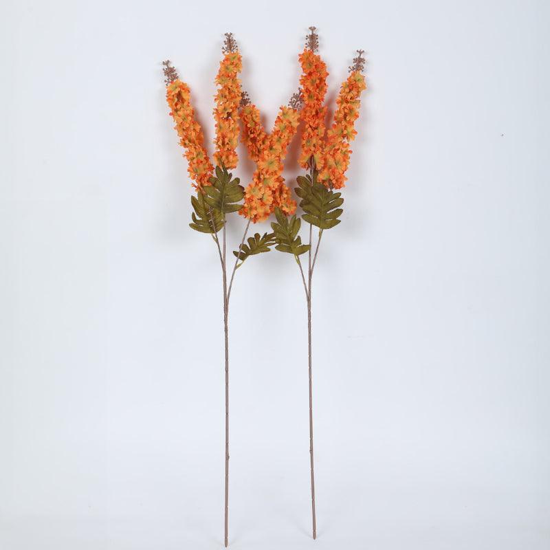 Faux Larkspurs Lily Bloom Bunch (Orange) - Set Of Three media 4