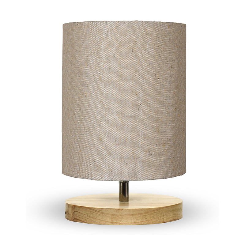 Vinterra Fabric & Wood Table Lamp - Grey media 3