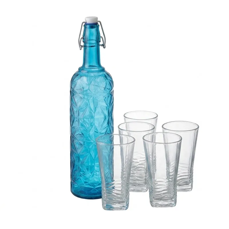 Vara 1000 mL Water Bottle With 300 mL Glass - Seven Piece Set media 5