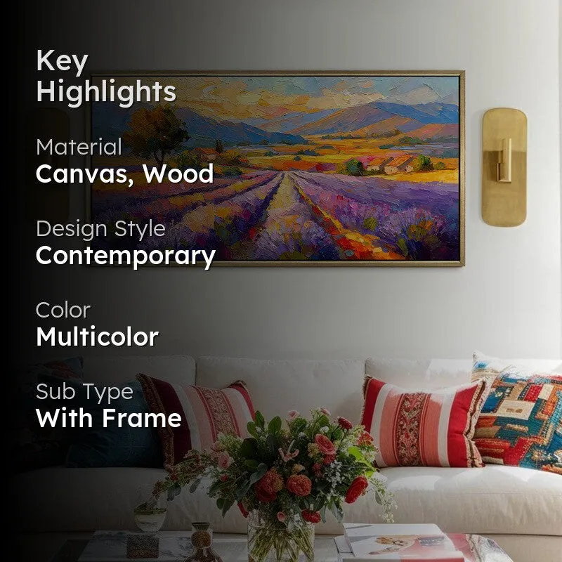 Violet Haze Canvas Wall Painting With Frame media 2