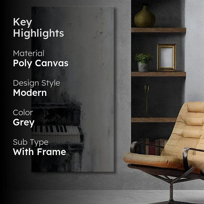 Monochromatic Piano Wall Painting media 2