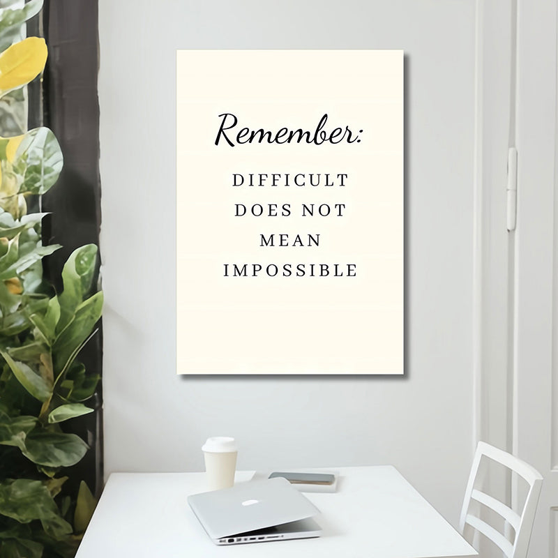 Difficult vs Impossible Wall Art