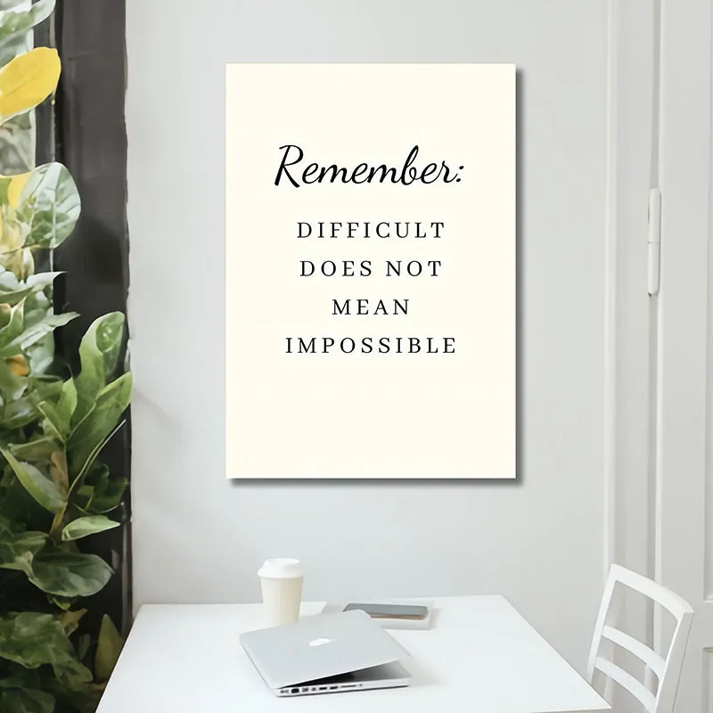 Difficult vs Impossible Wall Art media 1