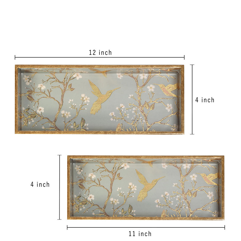 Sterling Flight Enamel Coated Serving Tray (Rectangle) - Set Of Two media 8