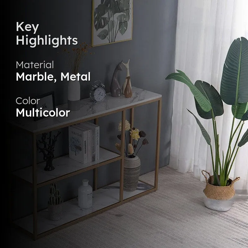 Luxury Metal Console Table with Marble Top - Medium media 2