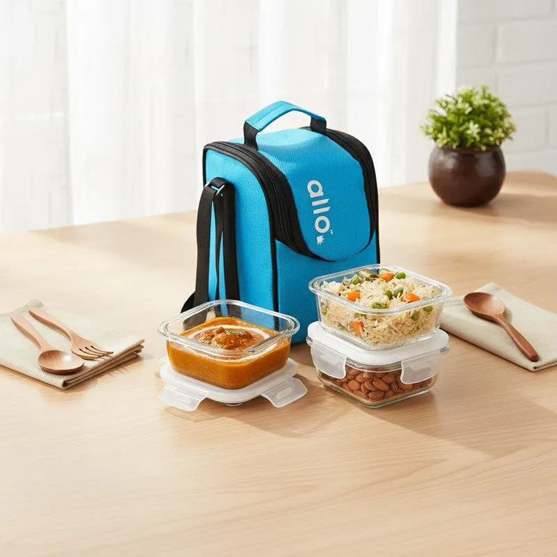Crunvo Leak Proof Glass Lunch Box (320 mL Each) - Set Of Three media 3